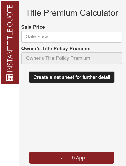 Title Premium Calculator screenshot