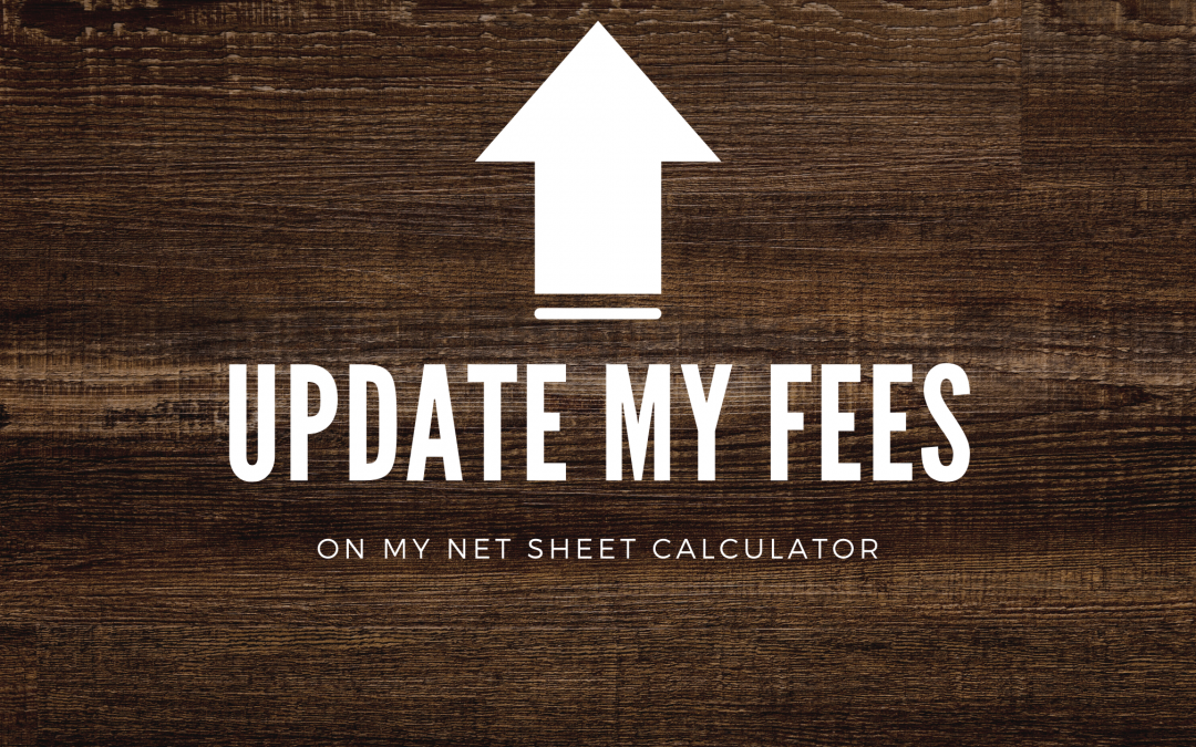 How do I update my fees on my title quote calculator?