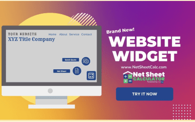 Website Widget for Net Sheet Calculator Just Released